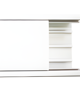 Canaleta con tapa en color blanco de PVC auto extinguible 100 x 52 x 2500mm (5501-01250)