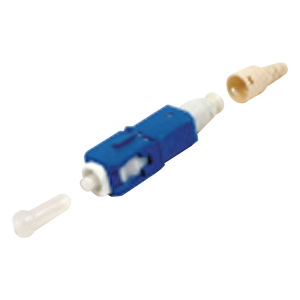 Conector de Fibra Óptica Pre-Pulido LightBow SC/UPC Simplex, Monomodo OS1/OS2, Re-Terminable, Color Azul