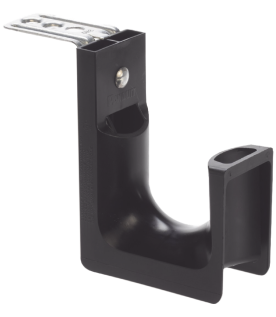 Sujetador STRONGHOLD tipo J (J-Hook), Con Soporte para Montaje en Techo, Para 46 Cables Cat6, Nylon 6.6, Color Negro, 1 pieza