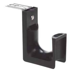 Sujetador STRONGHOLD tipo J (J-Hook), Con Soporte para Montaje en Techo, Para 46 Cables Cat6, Nylon 6.6, Color Negro, 1 pieza