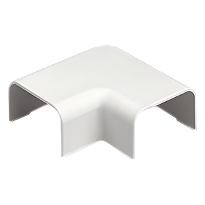 Conexión en ángulo recto "L", para uso con canaleta LD10, material ABS, Color Blanco Mate