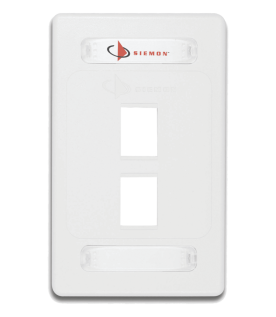 Placa de Pared Modular 10G MAX de 2 Salidas, Color Blanco