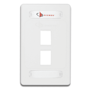 Placa de Pared Modular 10G MAX de 2 Salidas, Color Blanco
