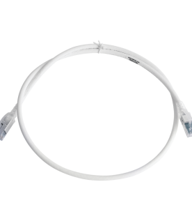 Patch Cord Z-MAX Cat6A S/FTP, CM/LS0H, 0.91 Metros (3 Pies), Color Blanco