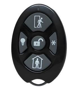 ALULA - Control Remoto de Seguridad Cinco Botones / Compatible con Automatización del Hogar / Encriptación Inalámbrica / Indicador de Batería Baja