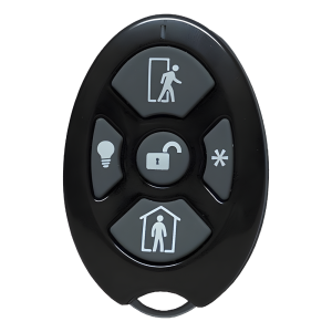 ALULA - Control Remoto de Seguridad Cinco Botones / Compatible con Automatización del Hogar / Encriptación Inalámbrica / Indicador de Batería Baja