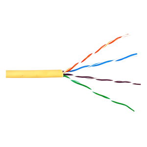 Bobina de Cable de 305 Metros (1000 Pies) UTP Cat6 Riser / Color Amarillo / UL, CMR, Probado a 350 Mhz / Para Aplicaciones de CCTV, Redes de Datos, IP Megapixel, Control RS485