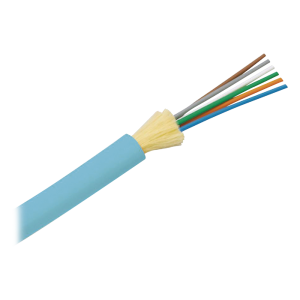 Cable de Fibra Óptica de 6 Hilos, Multimodo OM3 50/125 Optimizada, Interior, Tight Buffer 900um, No Conductiva (Dieléctrica), OFNR (Riser), Precio Por Metro