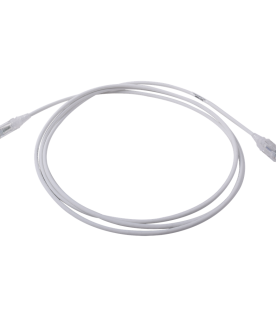 Patch Cord MC6 Modular Cat6 UTP, CM/LS0H, 2.13 Metros (7 Pies), Color Blanco, Diámetro Reducido (28AWG)