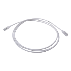Patch Cord MC6 Modular Cat6 UTP, CM/LS0H, 2.13 Metros (7 Pies), Color Blanco, Diámetro Reducido (28AWG)