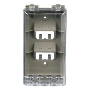 Placa de Pared Vertical, Resistente al Agua con Protección IP56, Acepta 4 Módulos Mini-Com, Color Gris