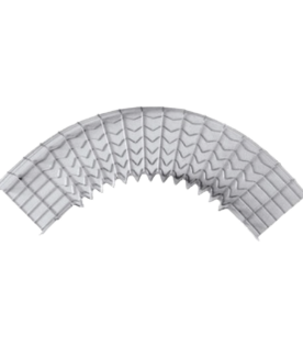 Curva Pre-Fabricada Horizontal de 90° con medidas de 54 mm de Peralte y 300 mm Ancho (54/300 mm)