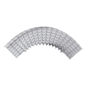 Curva Pre-Fabricada Horizontal de 90° con medidas de 54 mm de Peralte y 300 mm Ancho (54/300 mm)