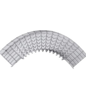 Curva Pre-Fabricada Horizontal de 90° con medidas de 54 mm de Peralte y 100 mm Ancho (54/100 mm)