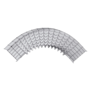 Curva Pre-Fabricada Horizontal de 90° con medidas de 54 mm de Peralte y 100 mm Ancho (54/100 mm)