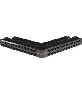 Patch Panel Z-Max de 48 Puertos, Blindado, Precargado con Jacks Categoría 6A, Angulado, 1UR