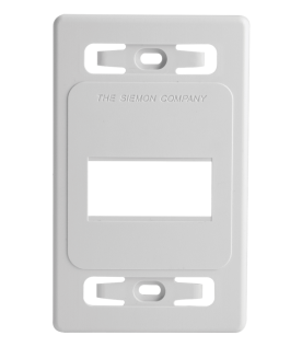 Placa de Pared Modular MAX, de 3 Salidas, Color Blanco, Versión Bulk (Sin Empaque Individual)