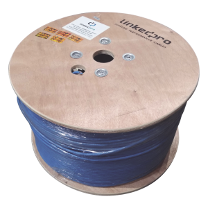 Bobina de 1000 Metros (3280.84 Pies) Cable Cat6+ Calibre 23 Alto Desempeño, ETL, UL, Color Azul, Super Flexible, de 1000 Metros (3280.84 Pies), para Aplicaciones de CCTV, Video HD, y Redes de Datos
