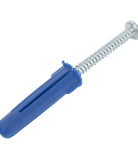 Paquete de 6 taquetes azul 2" y 6 tornillos 12mm x 2" (1105-05002)