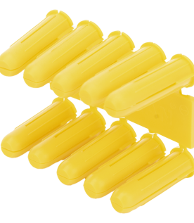Taquete amarillo 7/32" para tornillos 8mm x 1" (100pzs) (1102-02100)