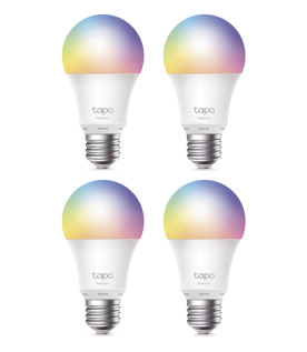 KIT 4 Focos Smart Wi-Fi Light Multicolor / A60 E27 / 806 Lúmenes / 8.3 W / Dimmable 1-100% / Control por Voz Alexa-Google / Programación y Temporizador / Modo Ausencia / Monitoreo de Energía / No Requiere Hub