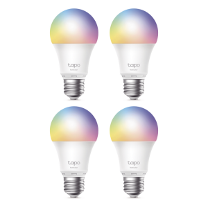 KIT 4 Focos Smart Wi-Fi Light Multicolor / A60 E27 / 806 Lúmenes / 8.3 W / Dimmable 1-100% / Control por Voz Alexa-Google / Programación y Temporizador / Modo Ausencia / Monitoreo de Energía / No Requiere Hub