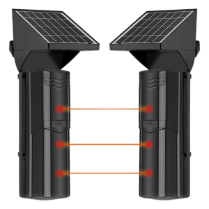 Detector Fotoeléctrico Solar de 3 Rayos / 100 m Exterior / 4 Frecuencias / Batería de Litio 4,000 mAh / Sincronización Digital