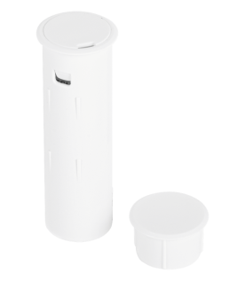 Sensor Magnético Inalámbrico para Empotrar / Invisible en Puerta Cerrada / Gap 2.54 cm / 345 MHz / Batería 5 Años / Diseño Cilíndrico Discreto