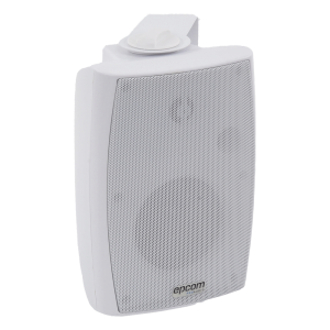 Altavoz de Pared de 2 vías | Woofer 4in + 1.5in | 2.5W - 20W | Para Sistemas 70/100V y 8 ohms | Material ABS | Rejilla y Bracket de Metal | Color Blanco