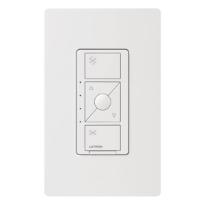 Control de velocidad inalámbrico Caseta Wireless para ventilador de techo de paletas, 120 V, 1.5 A, unipolar, requiere neutro, color blanco