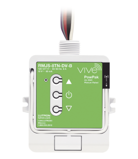 Módulo de atenuación PowPak inalámbrico con control 0-10 V de hasta 60 mA e interruptor de 8 A, 120/277 V, tecnología Clear Connect RF, compatible con hub Vive de Lutron