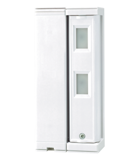 Sensor de Movimiento / Tipo Cortina / Ajuste de detección 2m o 5m / 100% Exterior / Inalambrico (Alimentación)/Compatible con cualquier panel de alarma / Proteja fachadas, puertas, ventanas, balcones y mas!