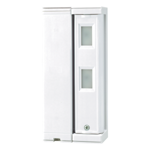 Sensor de Movimiento / Tipo Cortina / Ajuste de detección 2m o 5m / 100% Exterior / Inalambrico (Alimentación)/Compatible con cualquier panel de alarma / Proteja fachadas, puertas, ventanas, balcones y mas!