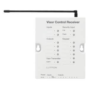 Receptor de control de visera para RadioRA 2 con 4 salidas de contacto seco para puertas de garaje o portones y entrada de seguridad, color blanco