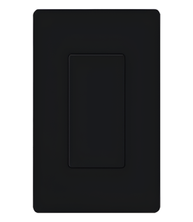 Inserto ciego color negro para cubrir aperturas estilo Designer sin usar en placas de pared Claro, acabado brillante