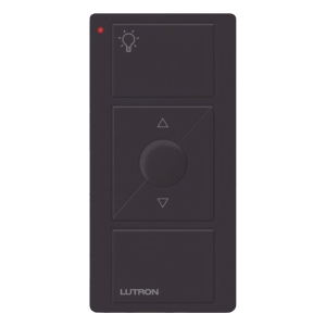 Control Pico inalámbrico de 3 botones con subir y bajar, iconos de luz, negro brillante, para sistemas Caseta Wireless, RadioRA 2, HomeWorks QS y Vive