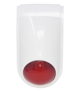 Sirena Estrobo SFIRE SF-06R / 110 dB / 12 VCC / Estrobo Rojo Integrado / Uso Interior y Exterior