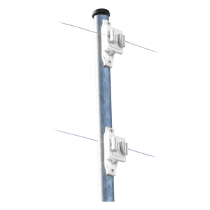 Aislador de Paso Blanco Reforzado para Cercos Eléctricos / Aislamiento hasta 18 kV / Resistente a Clima Extremo / Polipropileno y Policarbonato