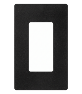 Placa de pared Satin Colors de 1 espacio sin tornillos visibles, acabado satinado color Midnight, para atenuadores e interruptores Lutron Maestro, Diva, Skylark y controles Pico