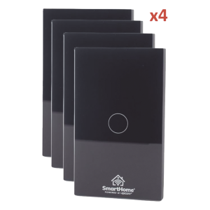 (Wifi) KIT 4 apagadores inteligentes Wifi compatibles con Alexa y GoogleHome