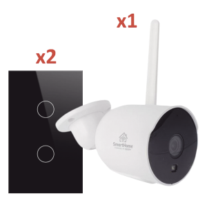 (Wifi) KIT 1 camara Wifi y 2 apagadores inteligentes Wifi