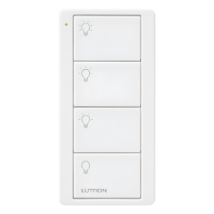 Control remoto inalámbrico Pico de 4 botones para 3 escenas de iluminación y apagado, batería de 10 años, para Caseta Wireless, RA2 Select, RadioRA y HomeWorks