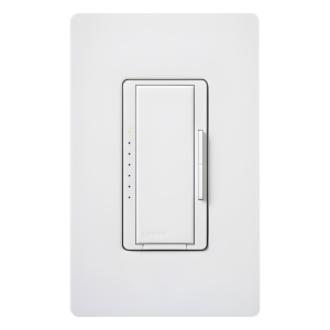Atenuador de pared inalámbrico Maestro Wireless, 150 W LED/CFL, 600 W incandescente/halógeno, 600 VA MLV, 120 V, no requiere neutro, compatible con hub Vive, color blanco