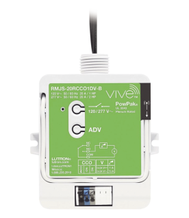 Módulo de relevador inalámbrico PowPak de 20 A para control de receptáculos, con salida de contacto seco para HVAC, compatible con controles Pico y hub Vive