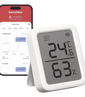 Medidor de temperatura y humedad Datos en pantalla / inalámbrico BLUETOOTH compatible con HUB SwitchBot