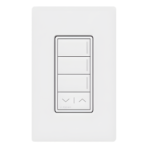 Botonera híbrida Sunnata de 3 botones con subir/bajar, dimmer y teclado integrados en un solo dispositivo, para RadioRA 3