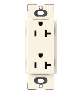 Contacto dúplex de pared Claro 20 A 125 V, acabado Satin Colors, color biscuit