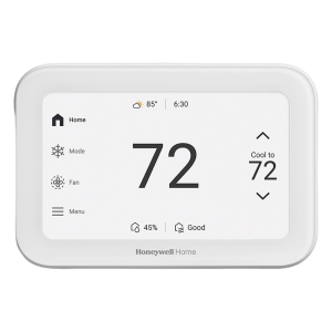 Termostato inteligente con pantalla táctil de 5 pulgadas, control de calidad de aire (IAQ), hasta 4H/2C bomba de calor, Wi-Fi, Bluetooth y Matter, color blanco