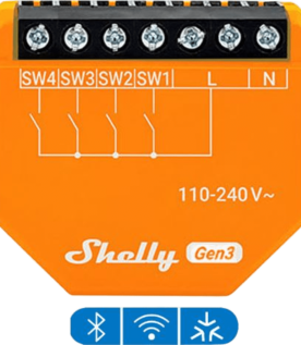Controlador de Cuatro Entradas Digitales / WIFI/ Residencial / Nube P2P y control local / Google Nest / Alexa