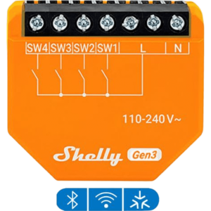 Controlador de Cuatro Entradas Digitales / WIFI/ Residencial / Nube P2P y control local / Google Nest / Alexa